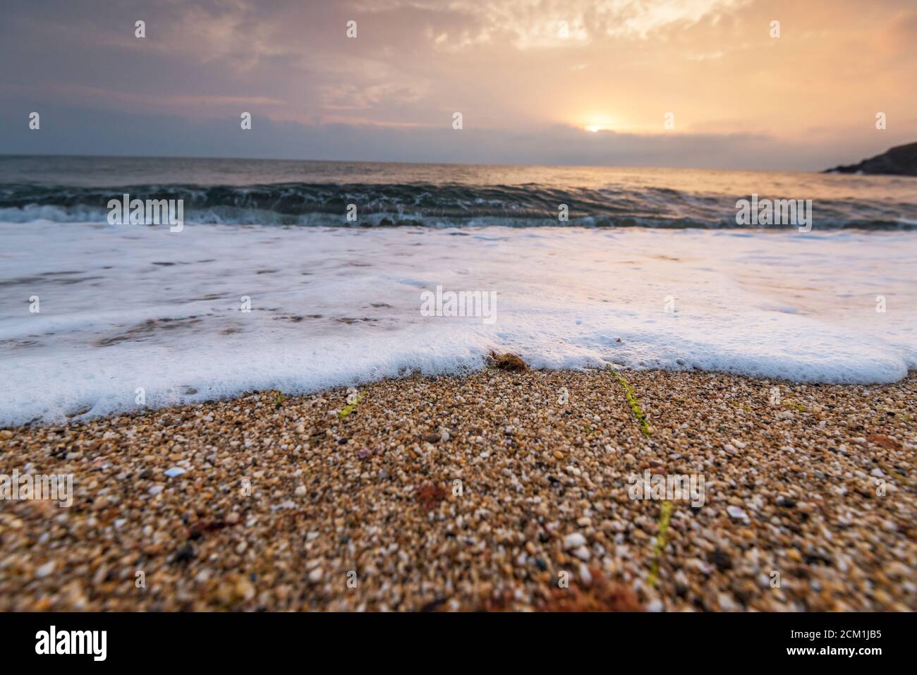 Scenic view of beautiful sunset above the sea Stock Photo - Alamy