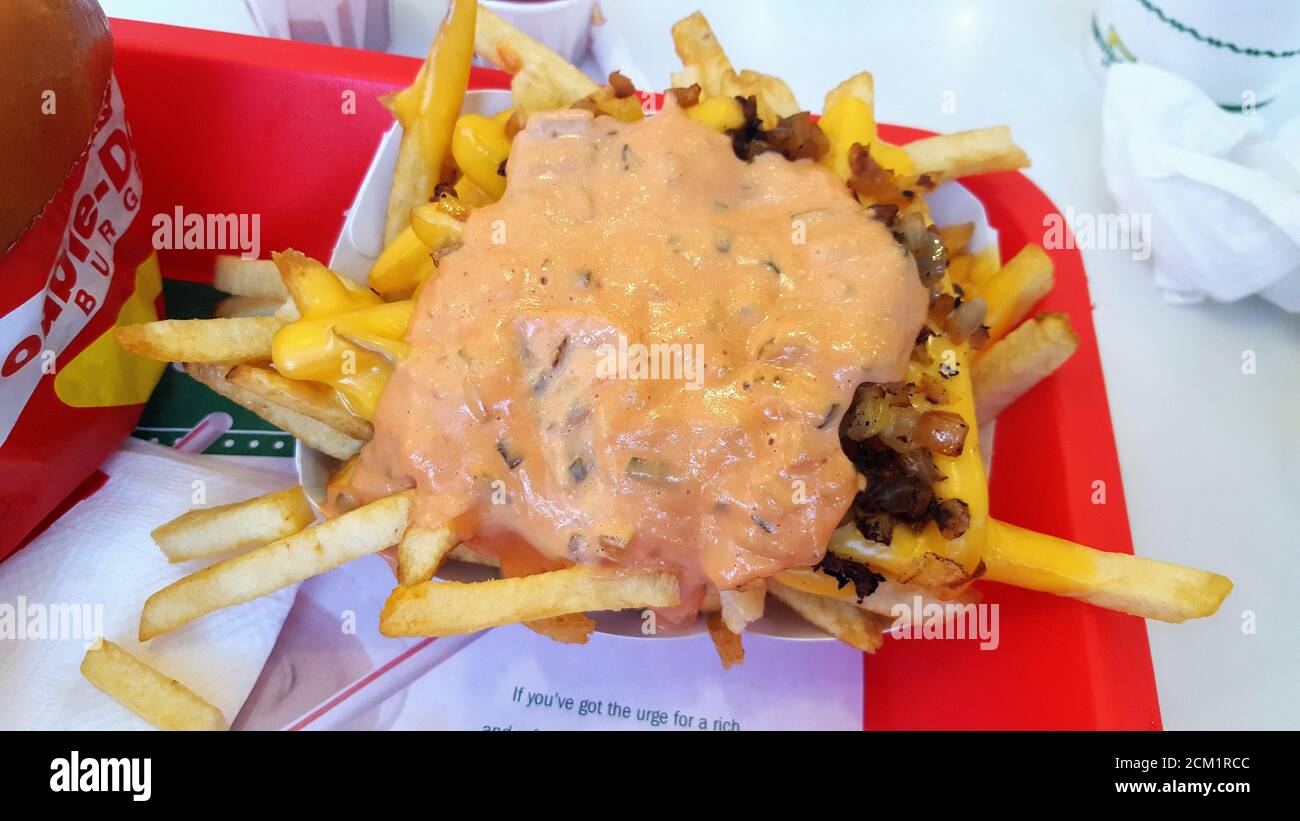 In-N-Out Burger Animal Style Fries, United States Stock Photo - Alamy