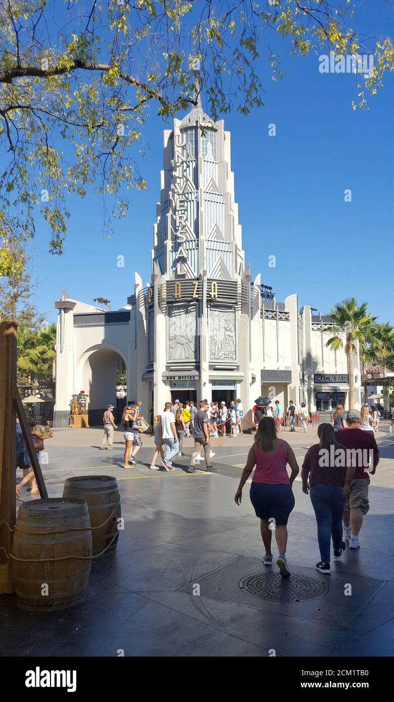 Universal Plaza, Universal Studios Hollywood, California, United States Stock Photo
