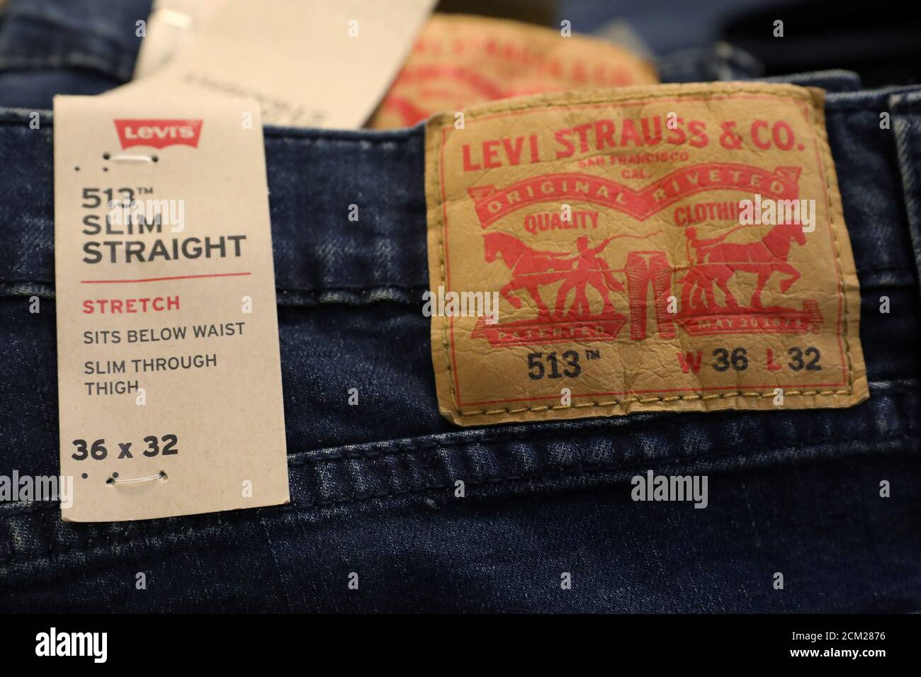 Levi's denim jeans are displayed in the Levi Strauss store at Macy's  Department store in New York City, ., March 11, 2019. REUTERS/Brendan  McDermid Stock Photo - Alamy