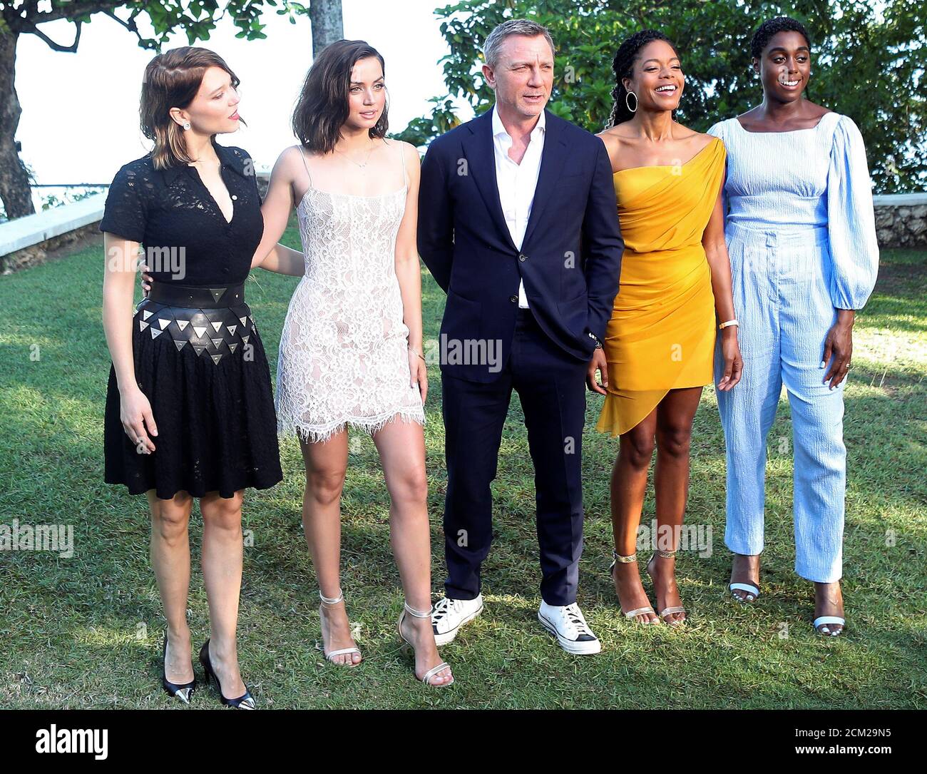 Actors Lea Seydoux, Ana de Armas, Daniel Craig, Naomie Harris and