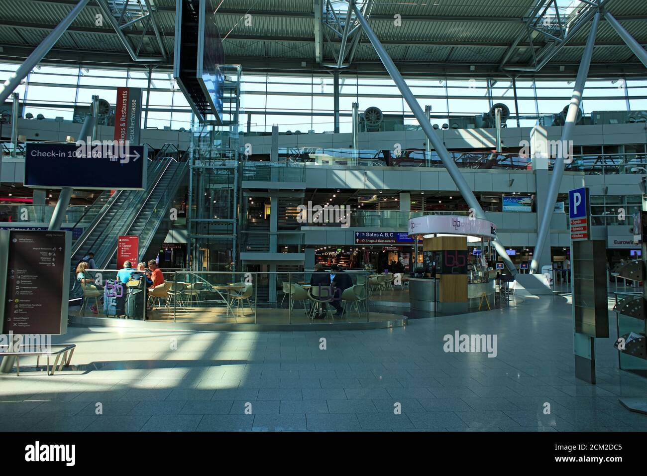 Dusseldorf, Germany 11 Friday 2020 international airport traveling in corona virus covid-19 times high quality print Stock Photo