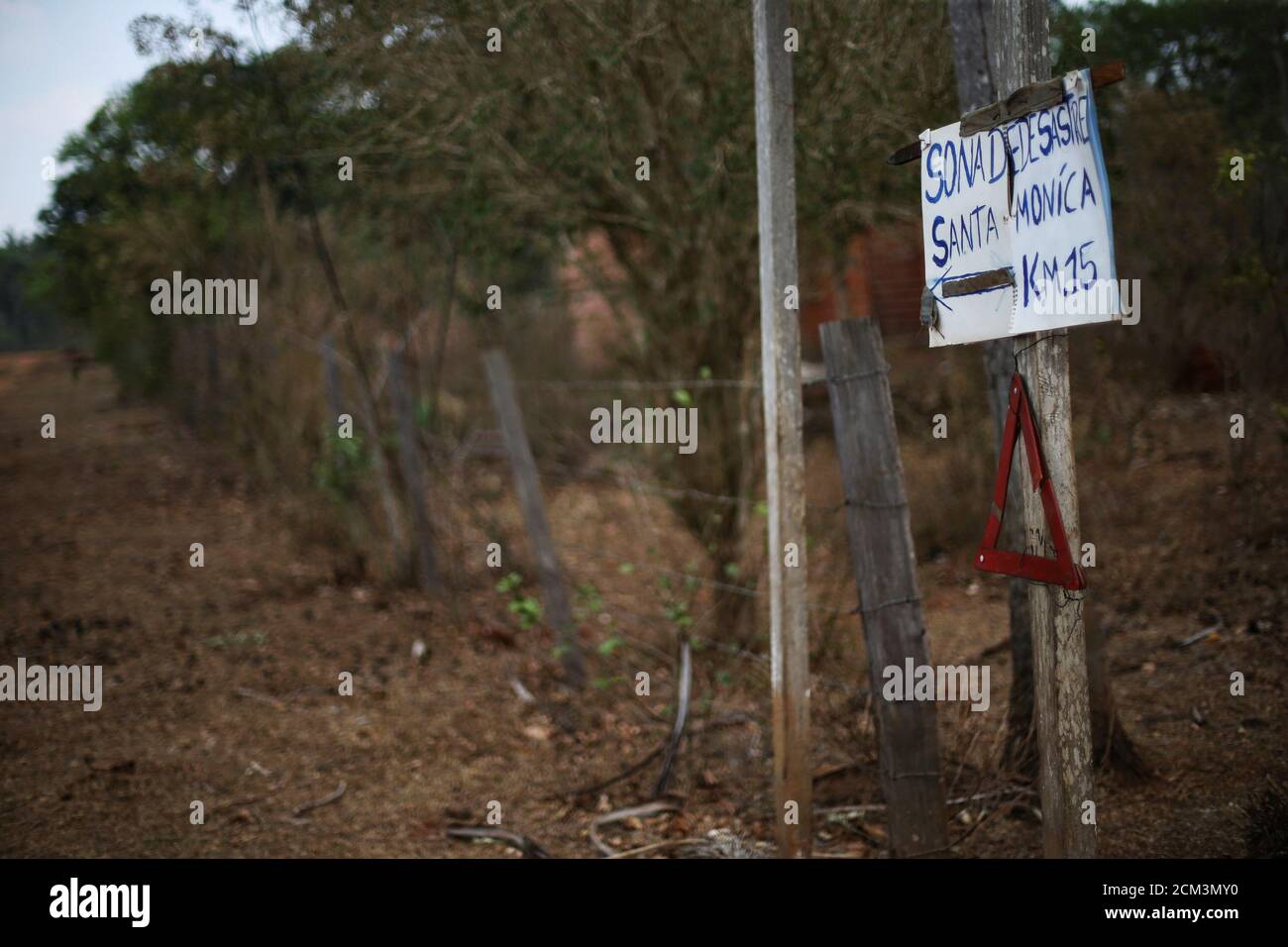 A Sign Is Pictured Near Santa Monica Community In Concepcion Bolivia A Sign Is Pictured Near Santa Monica Community In Concepcion Bolivia
