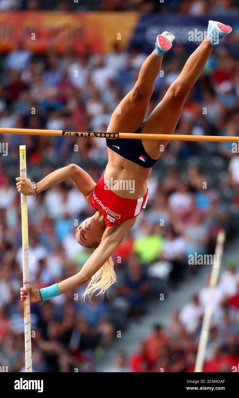 2018 European Championships Women S Pole Vault Olympic Stadium Berlin Germany August 9 2018 Amalie Svabikova Of The Czech Republic In Action Reuters Michael Dalder Stock Photo Alamy