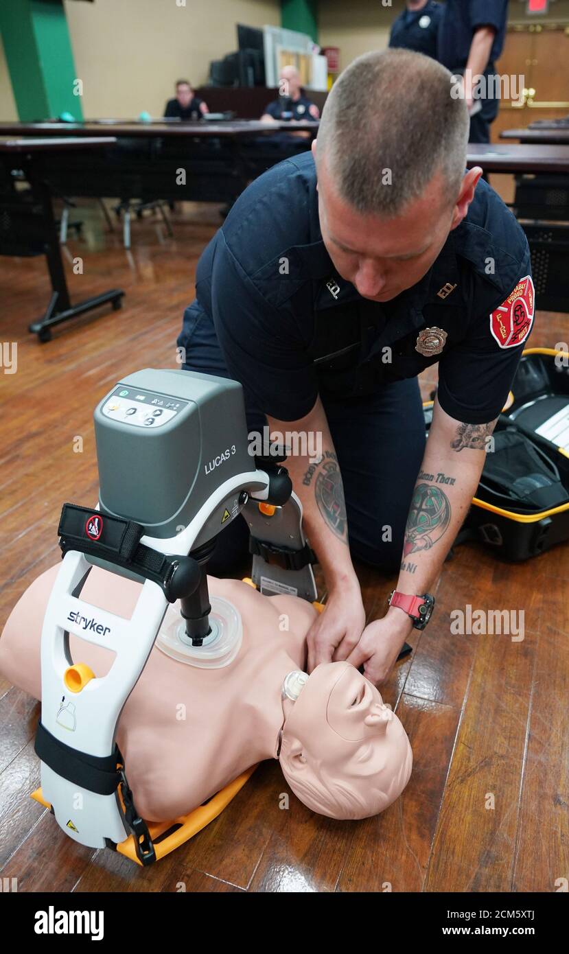 St. Louis, United States. 16th Sep, 2020. St. Louis firefighter Bryan