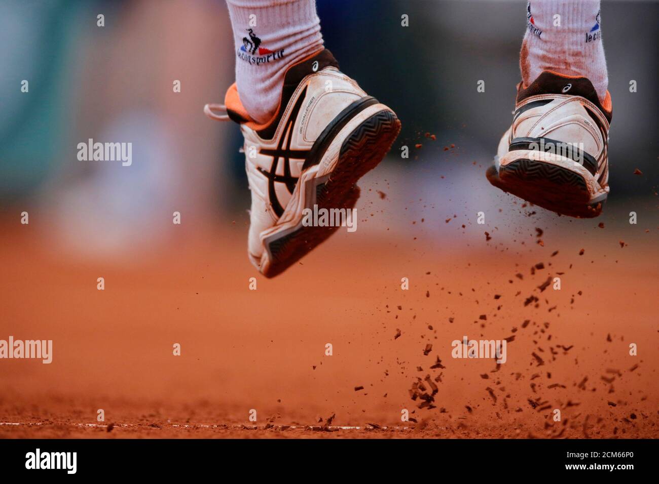 Tennis - French Open - Roland Garros - Kei Nishikori of Japan v Richard  Gasquet of France - Paris, France - 29/05/16. The shoes of Gasquet are seen  as he serves. REUTERS/Gonzalo Fuentes Stock Photo - Alamy