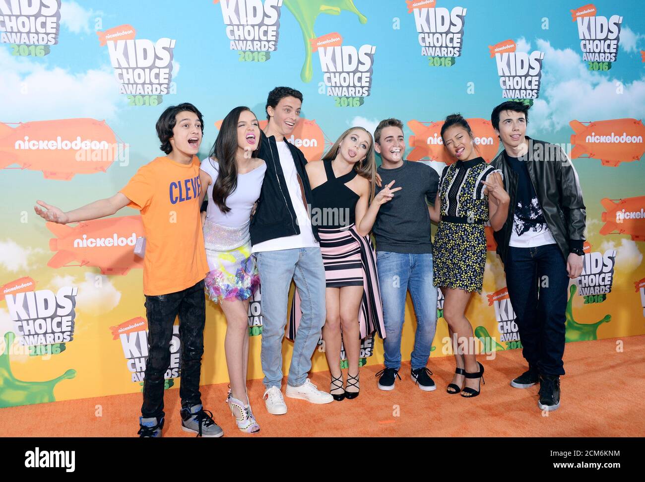 The cast of "Bella and the Bulldogs" arrives at Nickelodeon's Kids' Choice  Awards in Inglewood, California March 12, 2016. REUTERS/Phil McCarten Stock  Photo - Alamy
