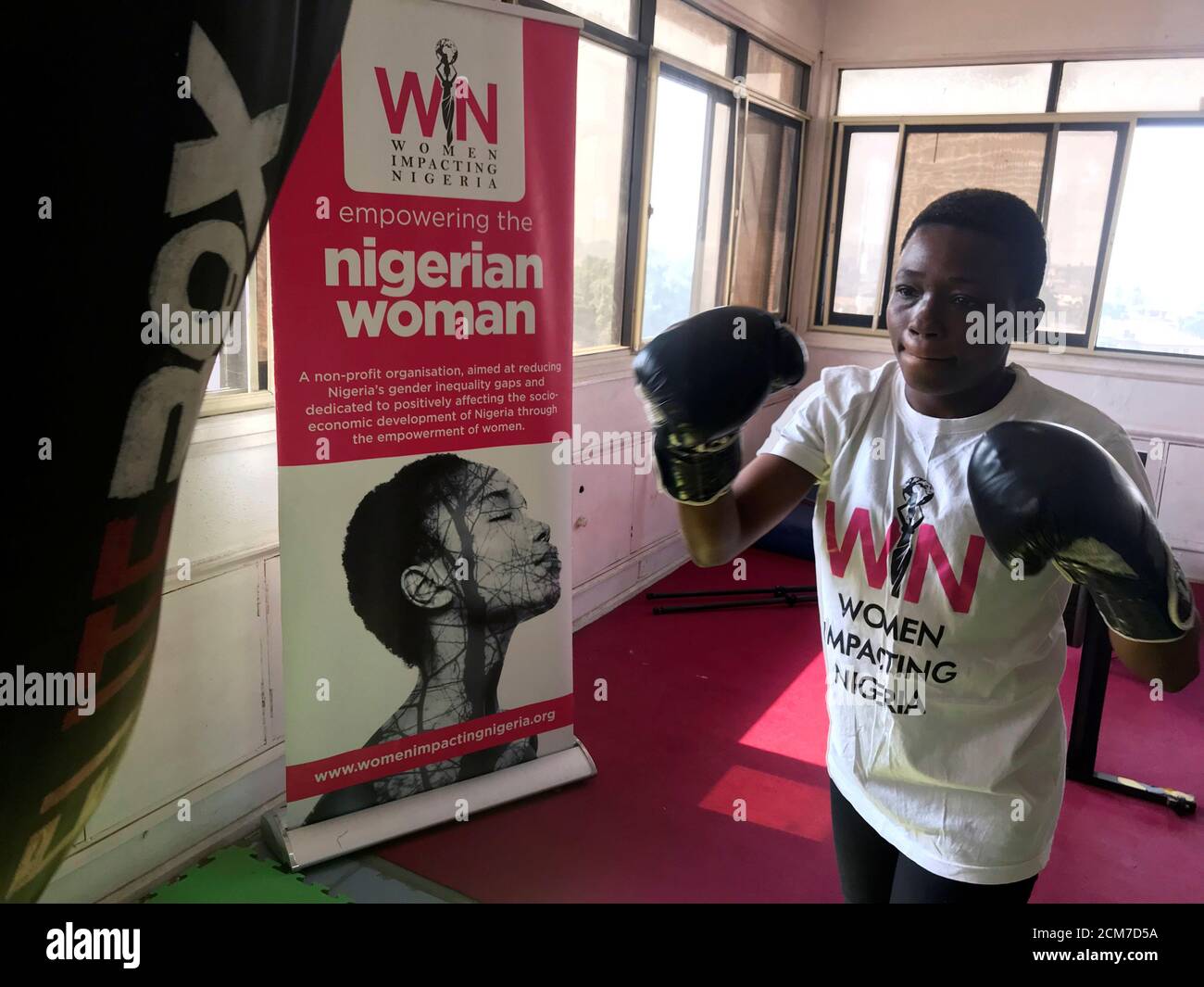 Adeola Olamide A 35 Year Old Mother Of Three Hits A Boxing Bag During Her First Self Defense Class After Being The Victim Of Several Assaults In Lagos Nigeria January 25 Picture Taken Adeola Olamide A 35 Year Old Mother Of Three Hits A Boxing Bag During Her First Self Defense Class After Being The Victim Of Several Assaults In Lagos Nigeria January 25 Picture Taken