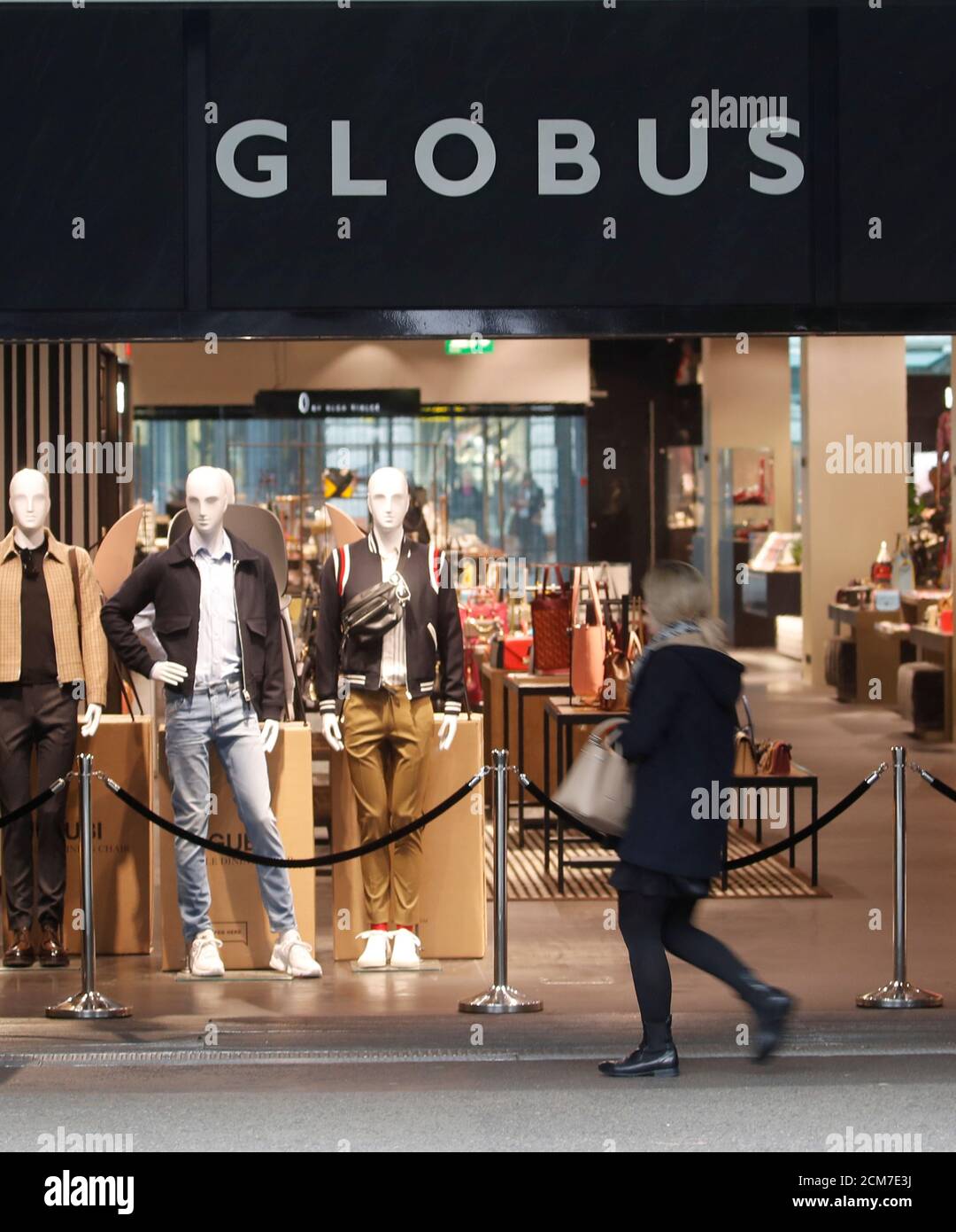Switzerland zurich globus department store hires stock photography and