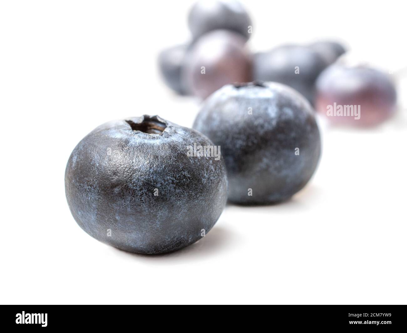 Blueberry isolated. Blueberry on white background, top view, Blueberry antioxidant organic superfood in a bowl concept for healthy eating and nutritio Stock Photo