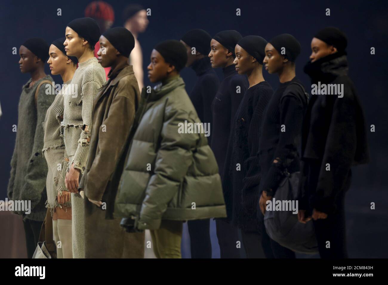 Models present creations at Kanye West's Yeezy Season 3 Collection  presentation and listening party for the "The Life of Pablo" album during New  York Fashion Week February 11, 2016. REUTERS/Andrew Kelly/File Photo