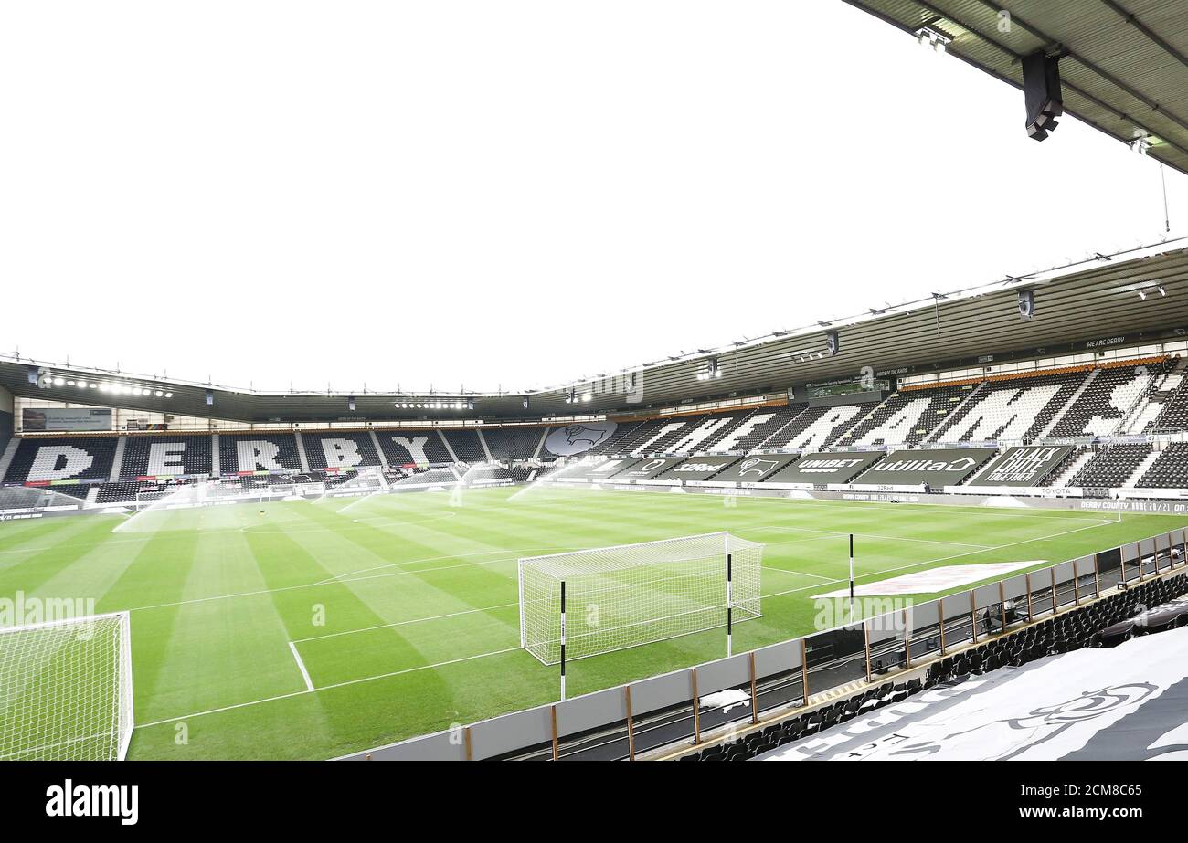 General view of Pride Park Stadium Stock Photo Alamy