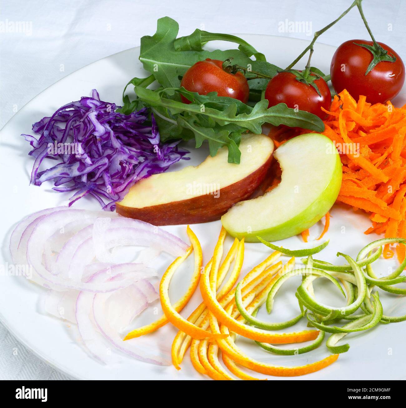 salad ingredient on a plate Stock Photo