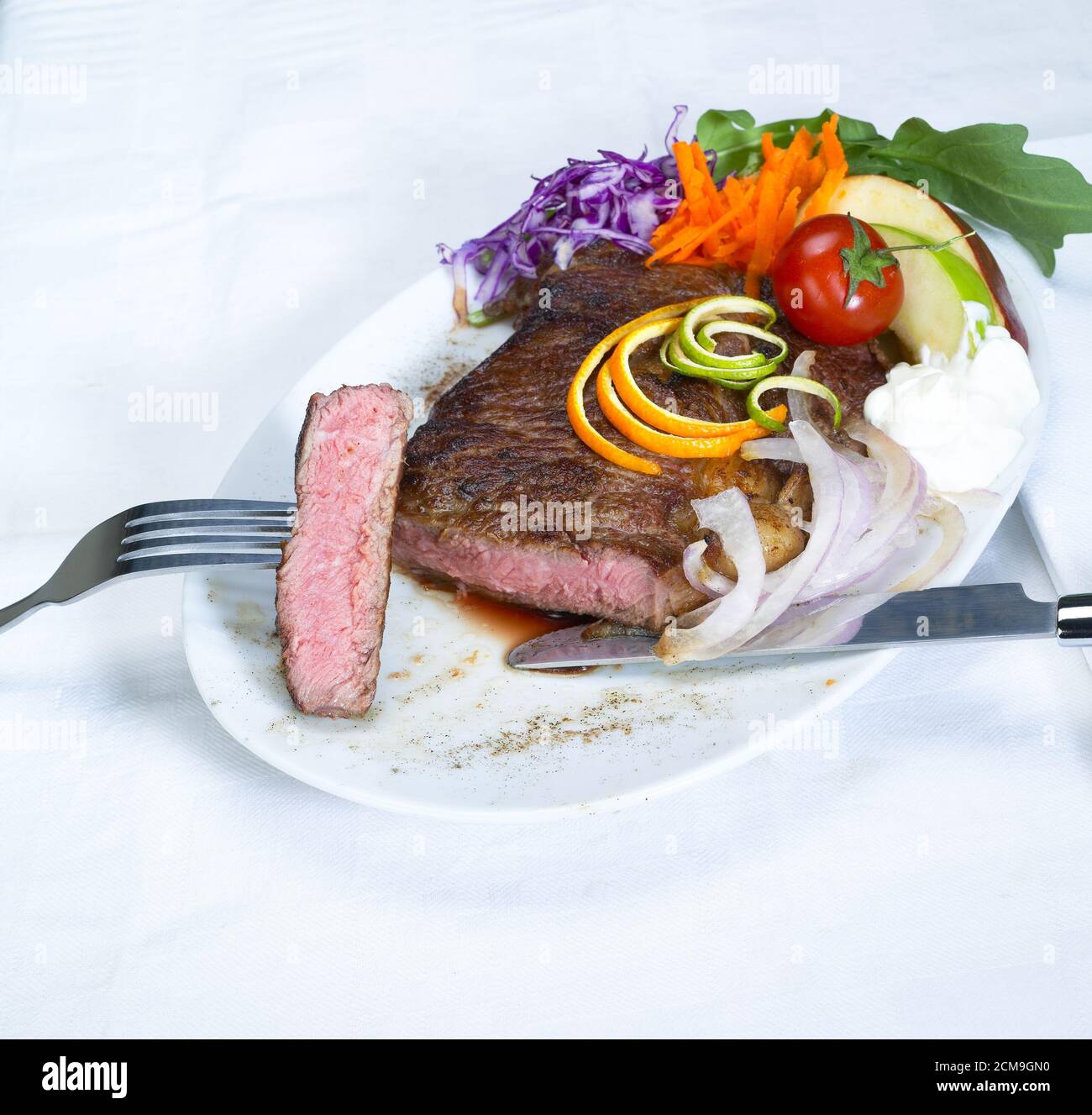 beef ribeye steak Stock Photo