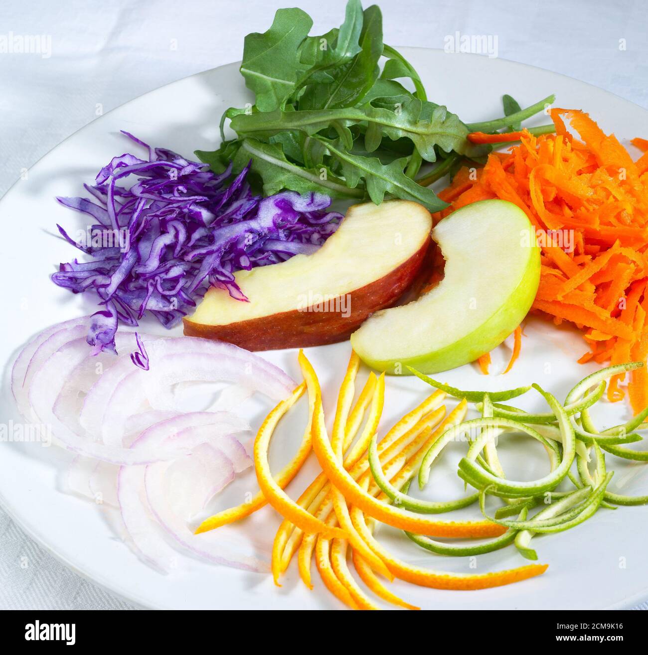 salad ingredient on a plate Stock Photo