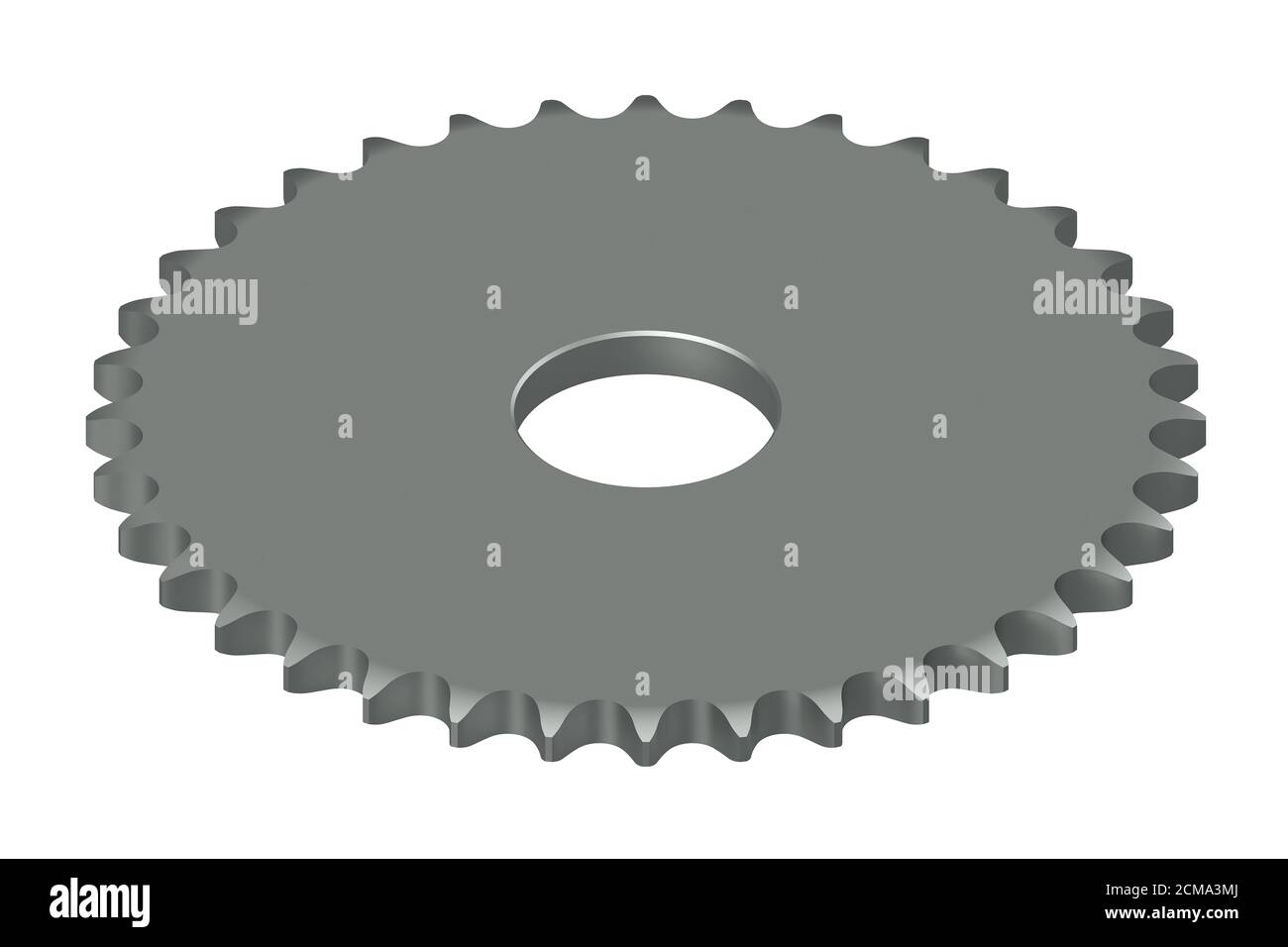 Chain sprocket. Machinery parts. 3D illustration Stock Photo