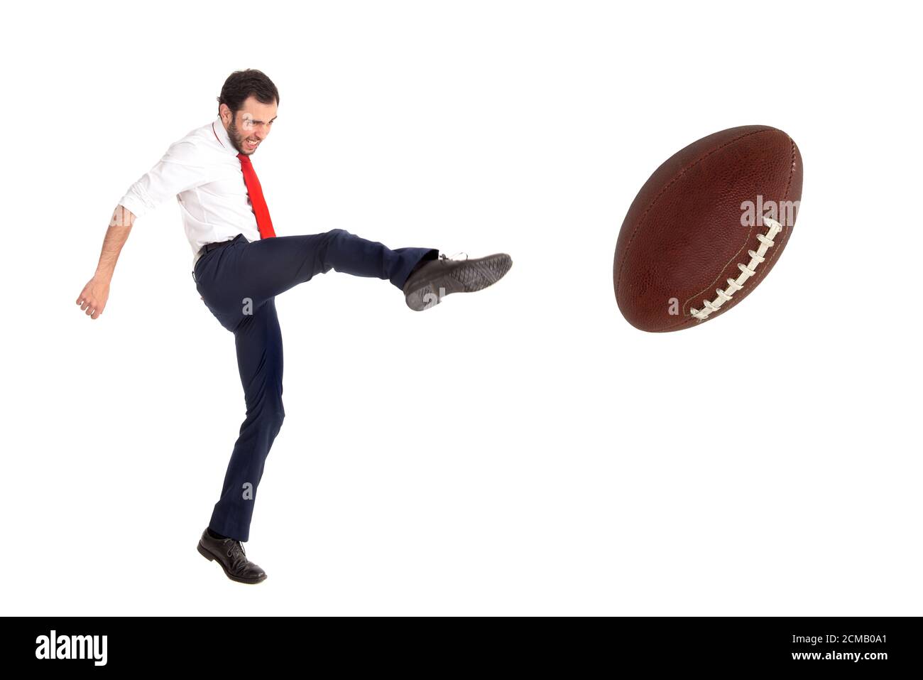 Kicking rugby ball Cut Out Stock Images & Pictures Alamy