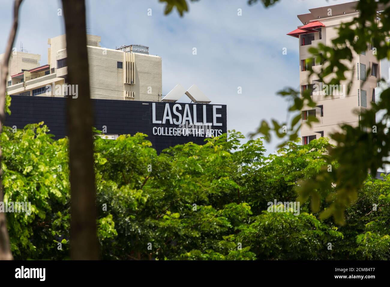 LASALLE College of the Arts signage, Singapore. Stock Photo