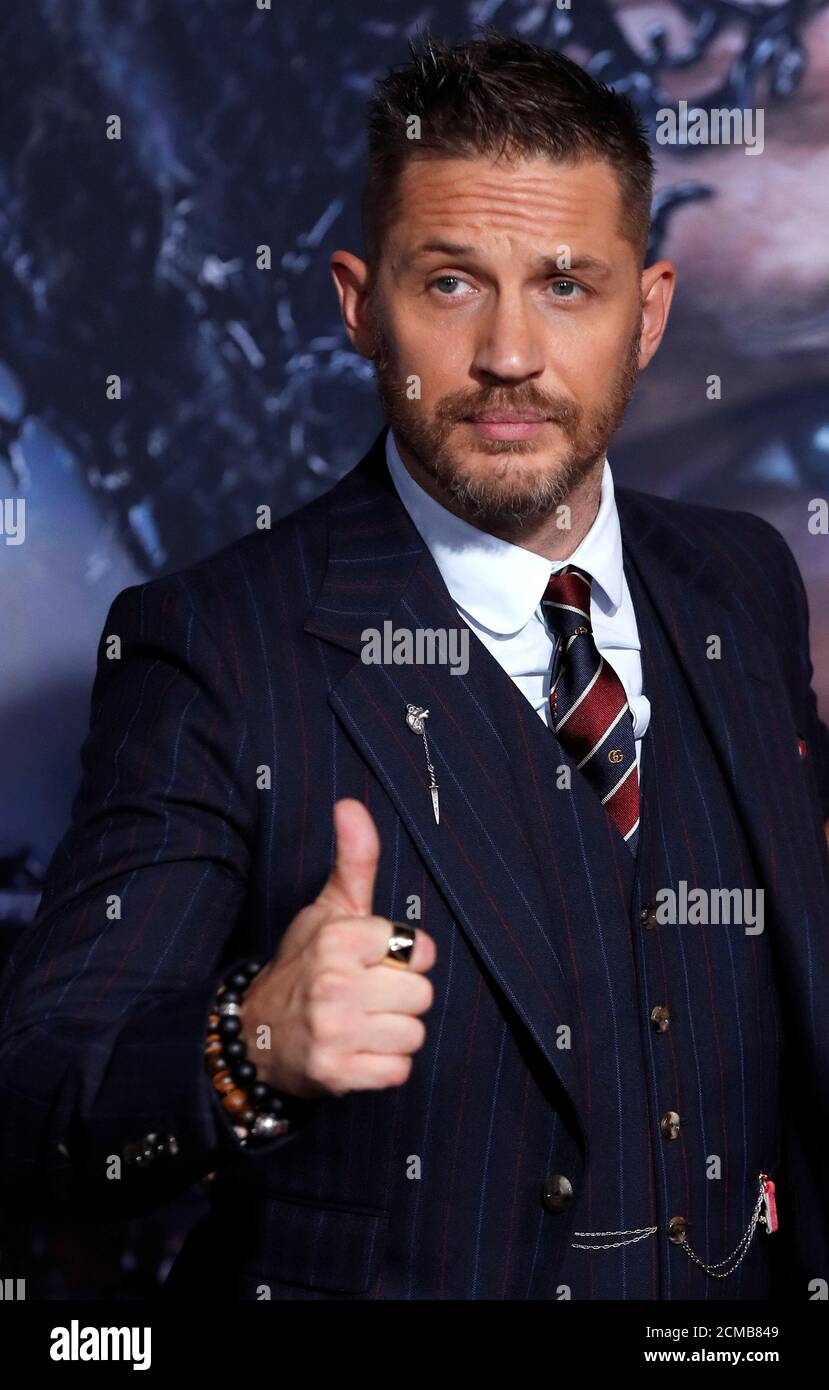 Cast member Tom Hardy attends the premiere for the movie "Venom" in Los  Angeles, California, U.S., October 1, 2018. REUTERS/Mario Anzuoni Stock  Photo - Alamy