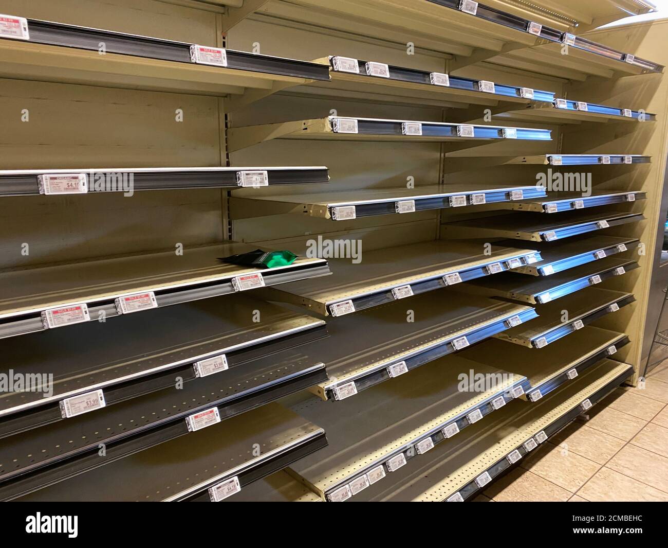 Empty Supermarket Shelves Usa High Resolution Stock Photography and