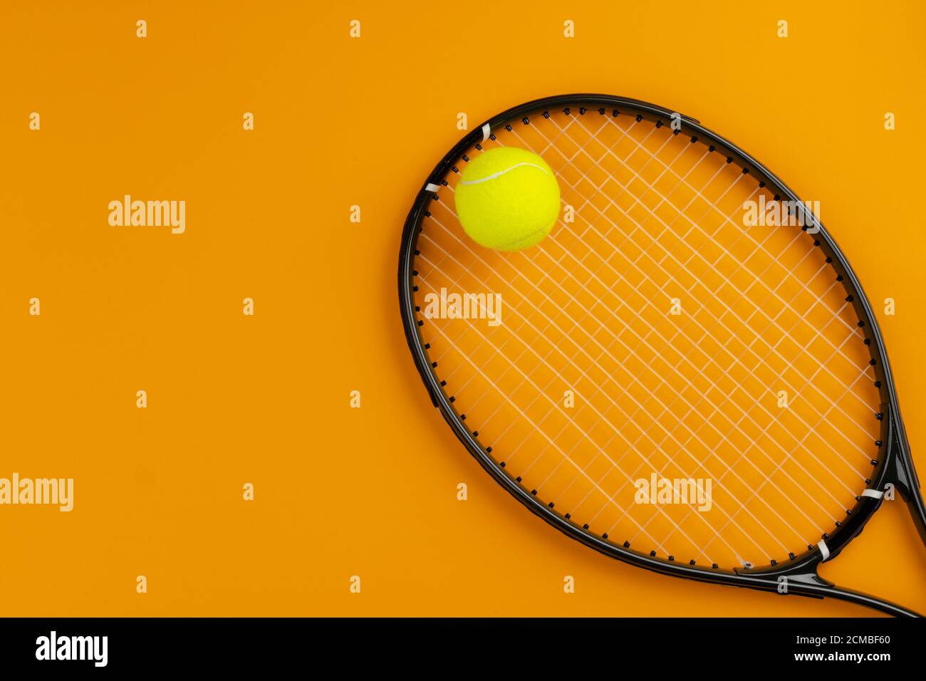 Tennis player sport equipment. Tennis racket and ball Stock Photo Alamy