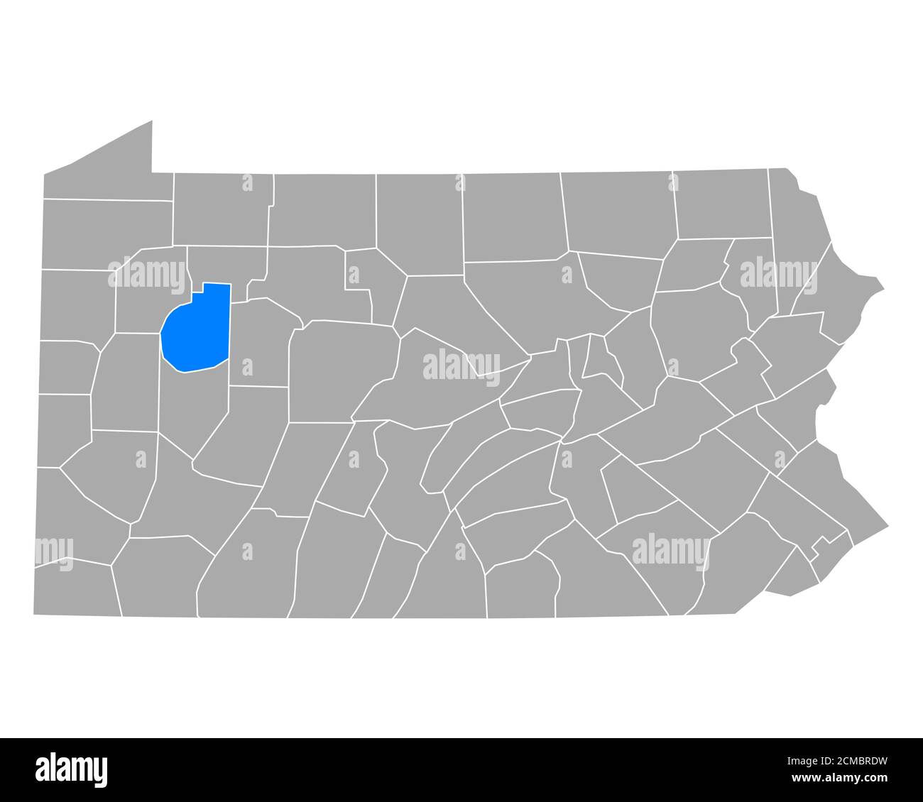 Map of Clarion in Pennsylvania Stock Photo Alamy