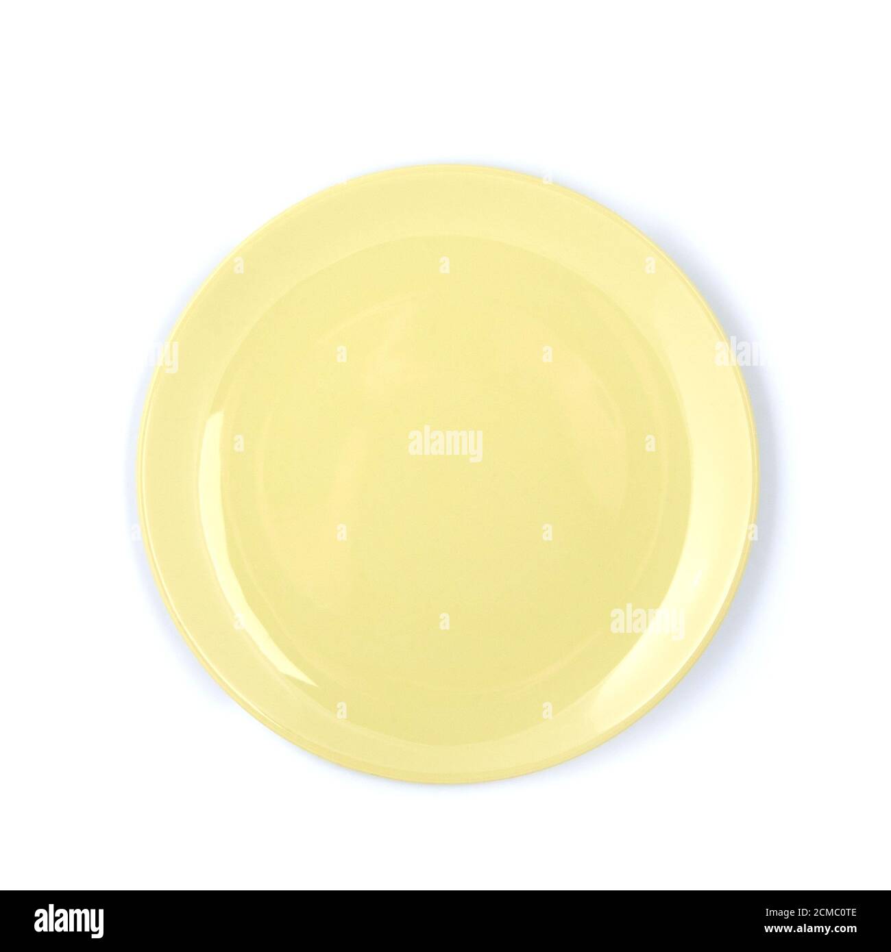 Empty plate green on a white background Stock Photo - Alamy