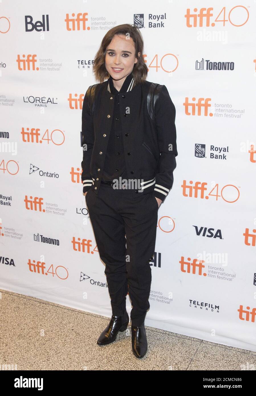 Ellen Page arrives on the red carpet for the film 'Into the Forest' during the 40th Toronto International Film Festival in Toronto, Canada, September 12, 2015.    REUTERS/Mark Blinch Stock Photo