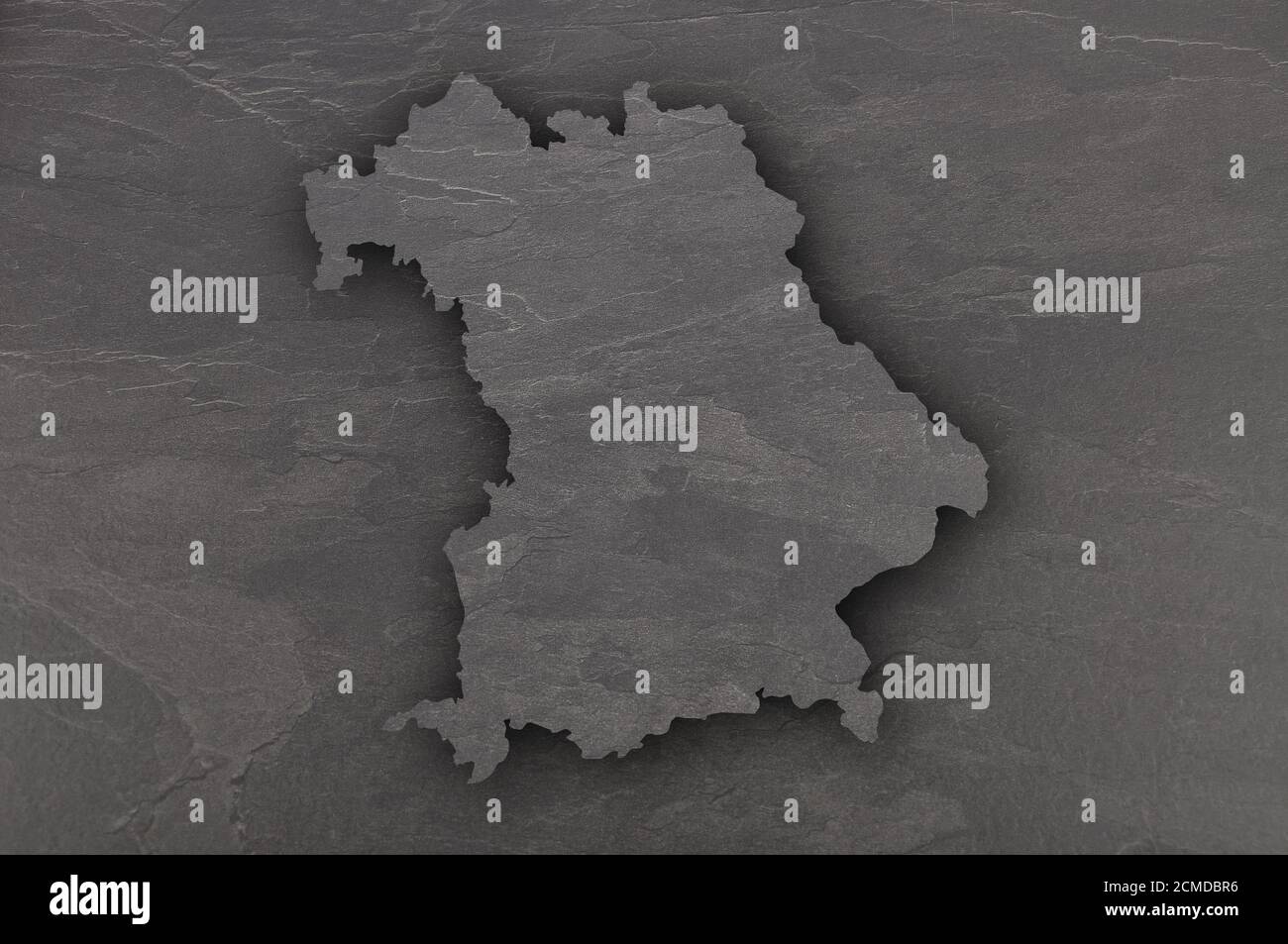 Map of Bavaria on dark slate Stock Photo - Alamy