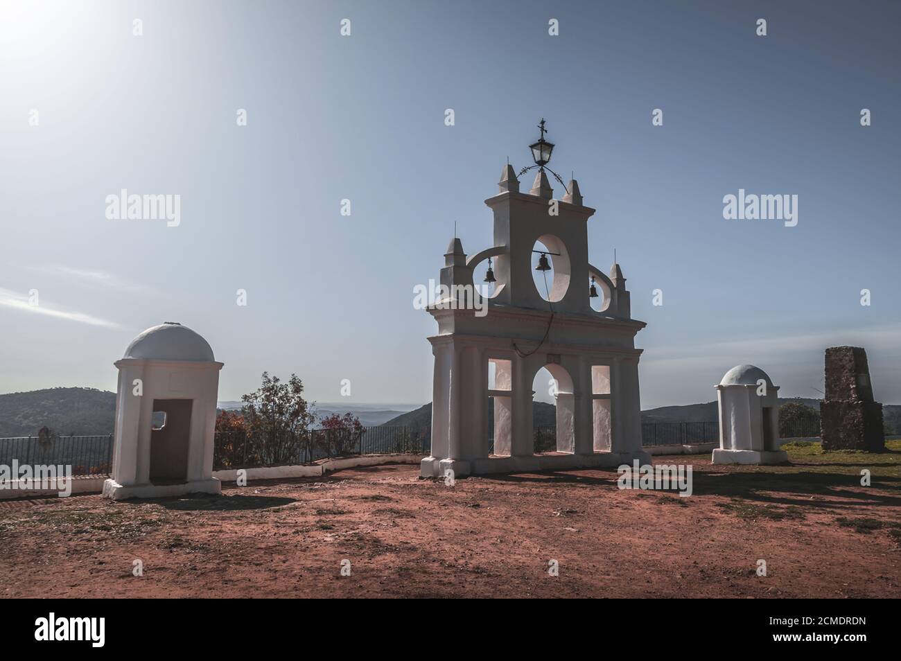 Steeple of the Arias Montano viewpoint Stock Photo