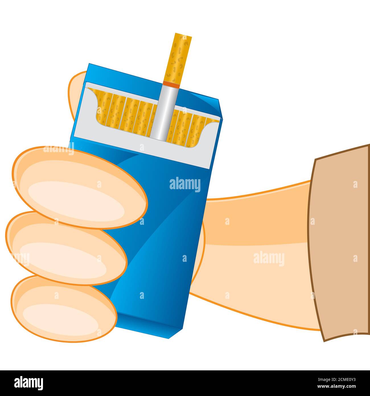 Открытая пачка сигарет рисунок