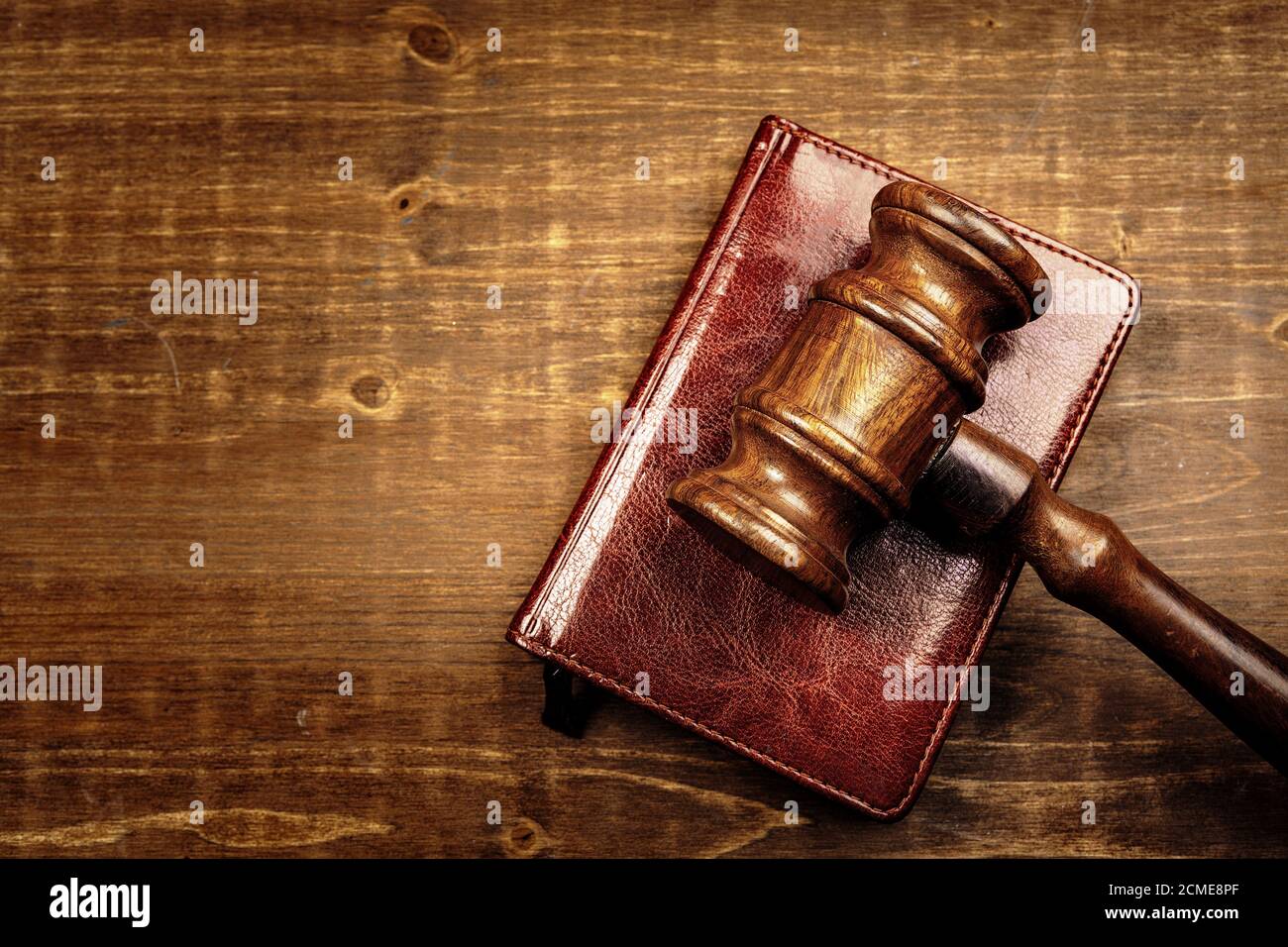 Image of wooden judge hammer on notepad Stock Photo Alamy