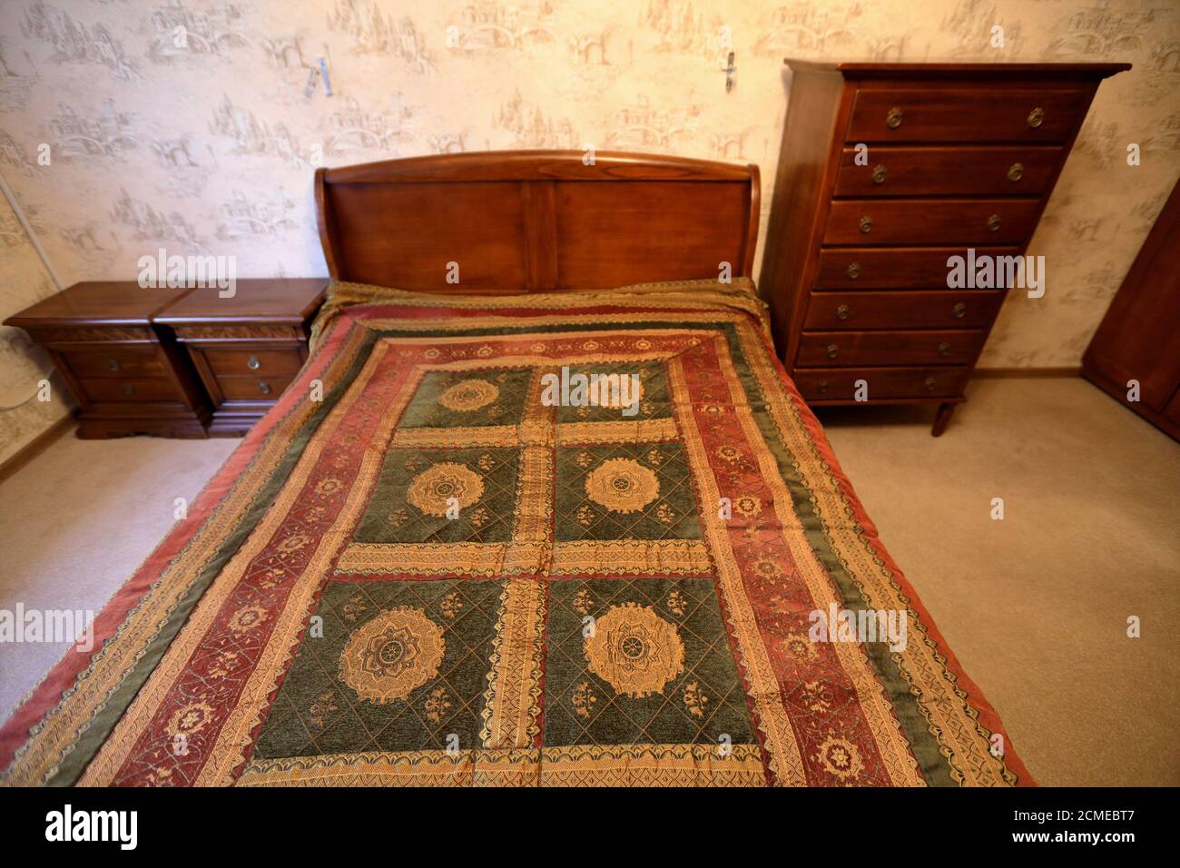 Colorful bed cover Stock Photo Alamy