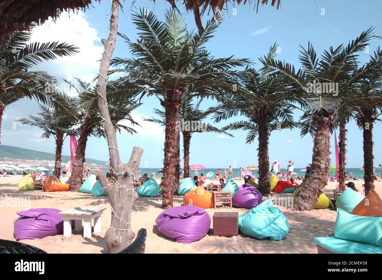 Sunny Beach,Bulgaria at day. Bulgarian tourism. Stock Photo