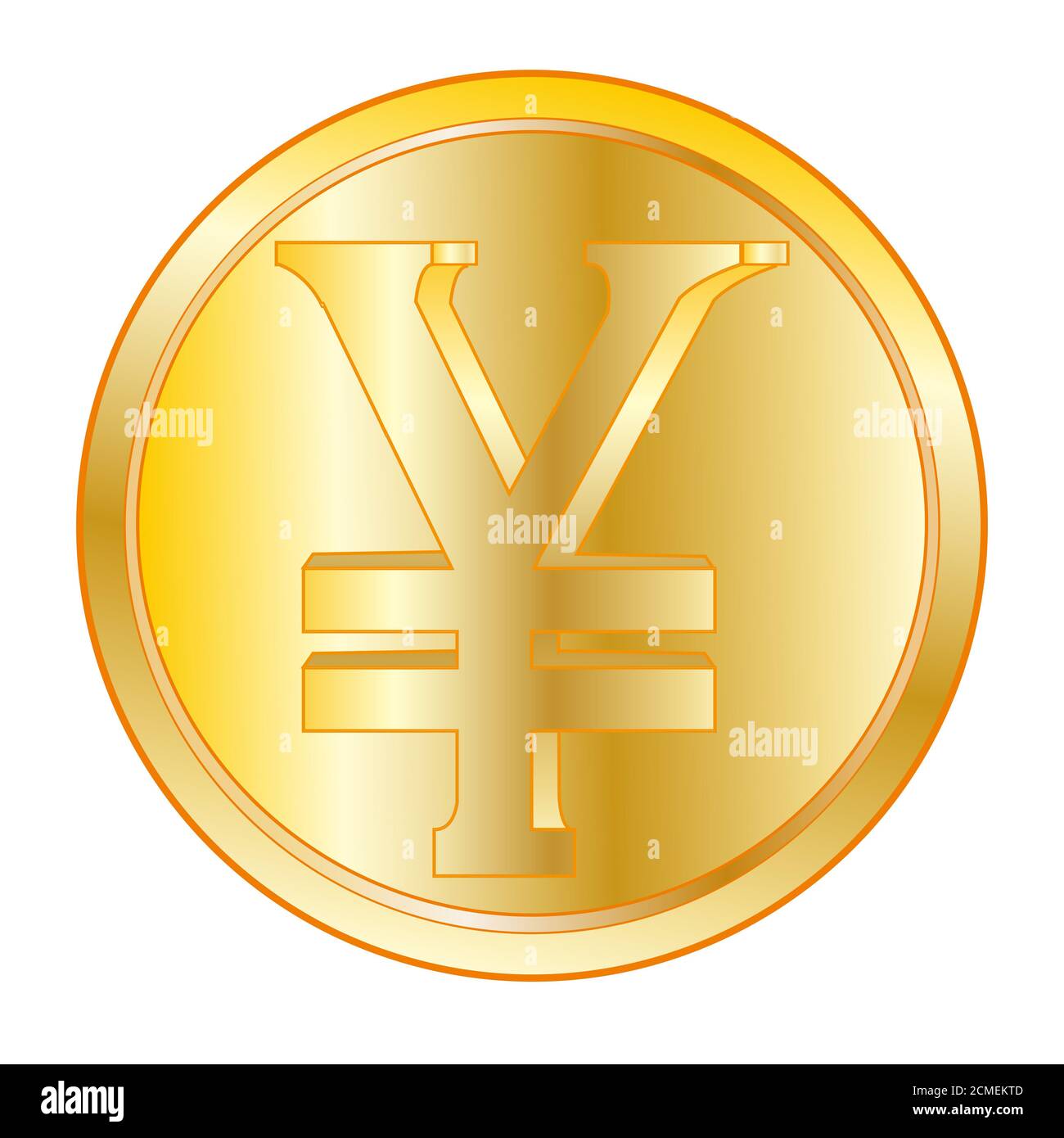 Coin with sign JPY Stock Photo