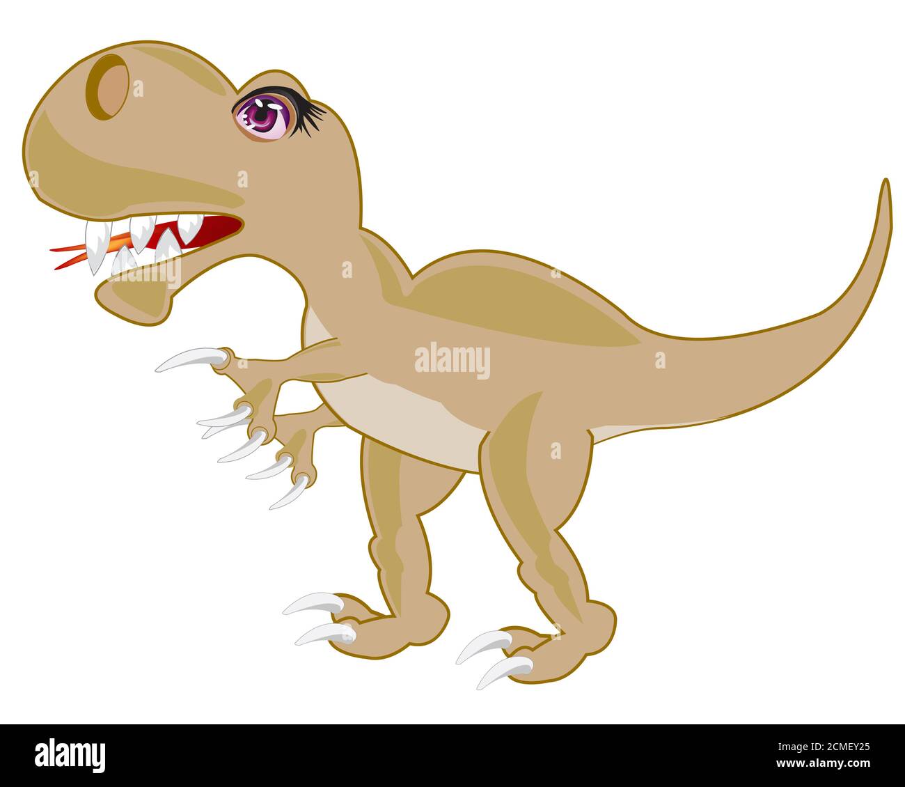 Ravenous prehistorical dinosaur Stock Photo
