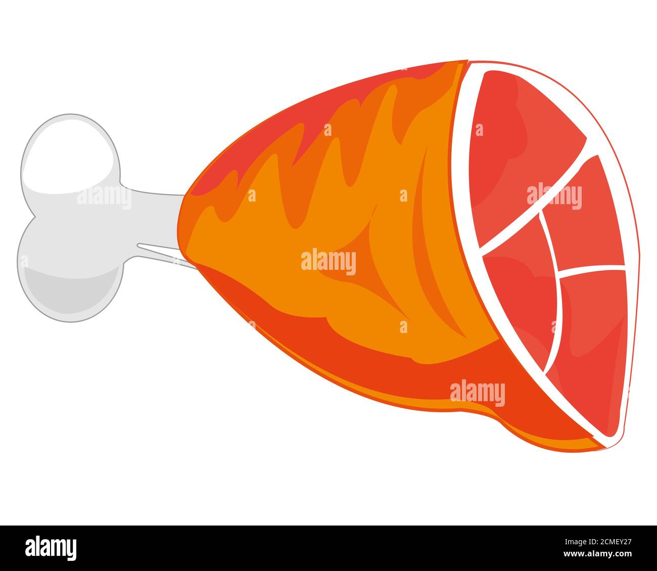 Ham of meat with bone Stock Photo Alamy