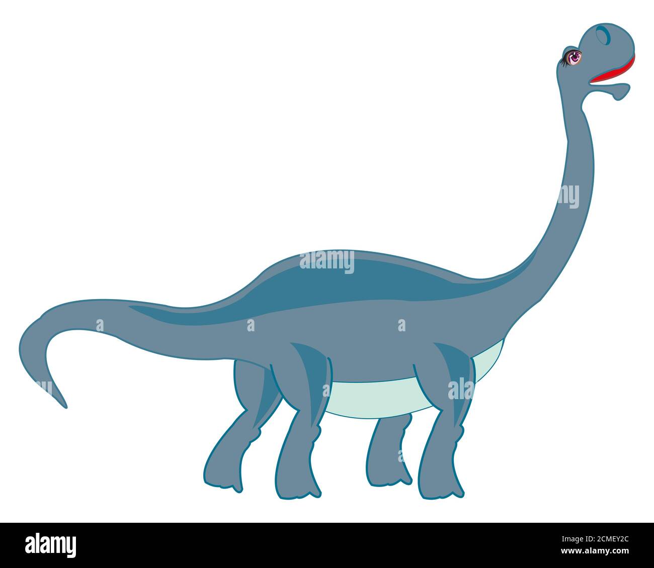 Big herbivorous dinosaur Stock Photo