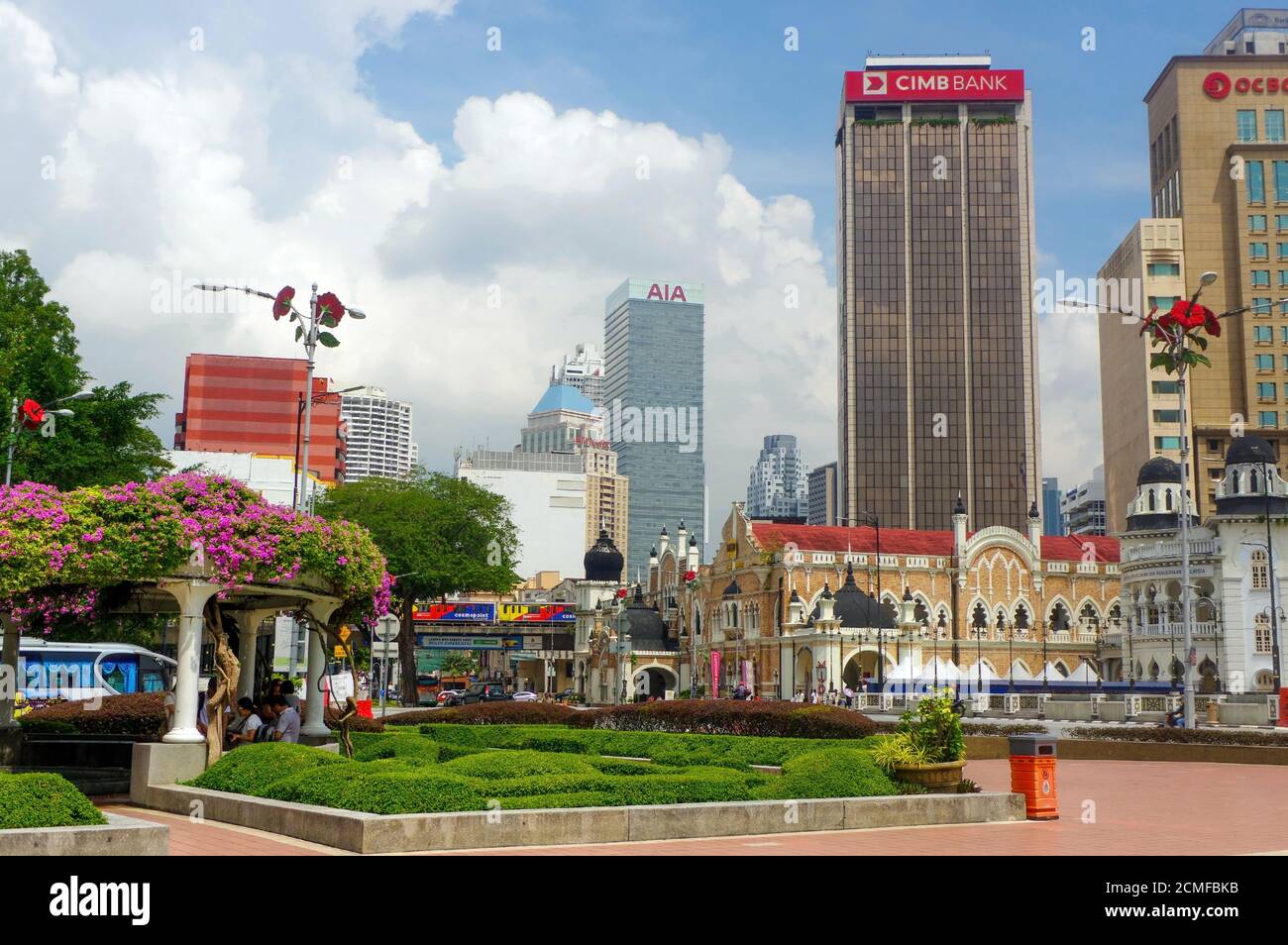 KUALA LUMPUR, MALAYSIA - November 16. 2016: Clock tower of Sultan Abdul Samad building near Merdeka Square Stock Photo