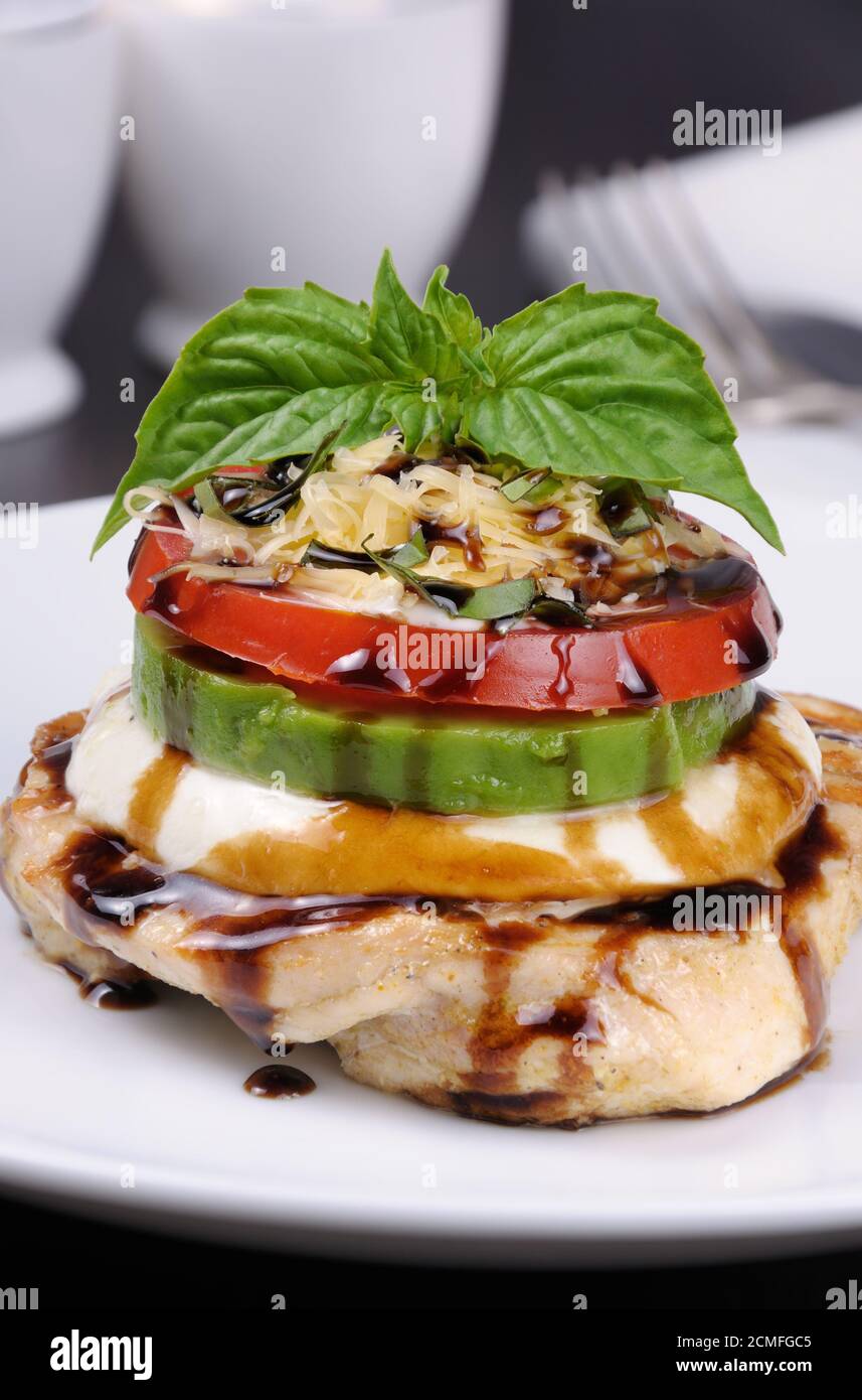 Chicken a la carte dishes Stock Photo Alamy