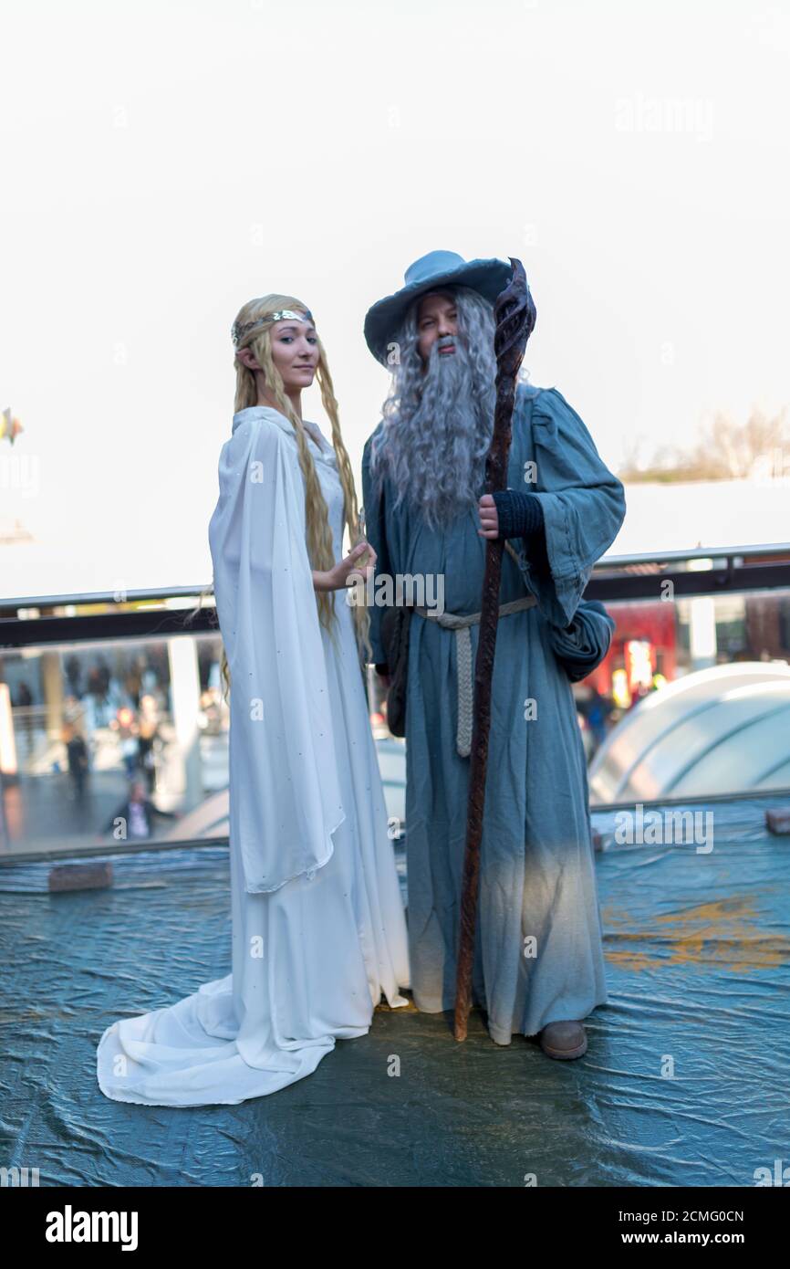 Modena, Italy : 16 01 2018 : COSMO MODENA COSPLAY 2016 free cosplay event - Lord of The Ring - Stock Photo