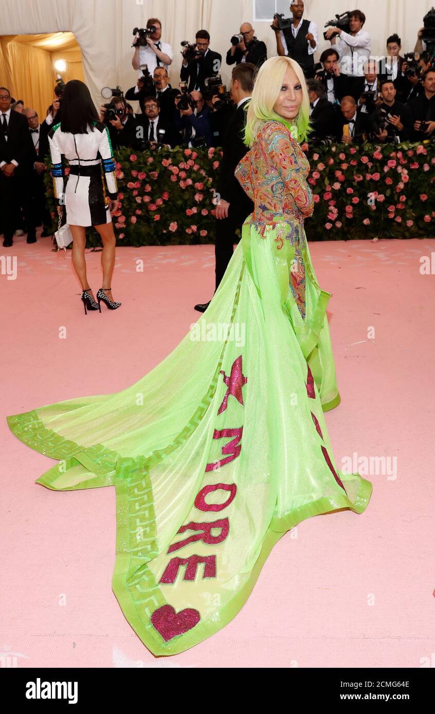 Metropolitan Museum of Art Costume Institute Gala - Met Gala - Camp: Notes  on Fashion- Arrivals - New York City, U.S. – May 6, 2019 - Donatella Versace.  REUTERS/Andrew Kelly Stock Photo - Alamy