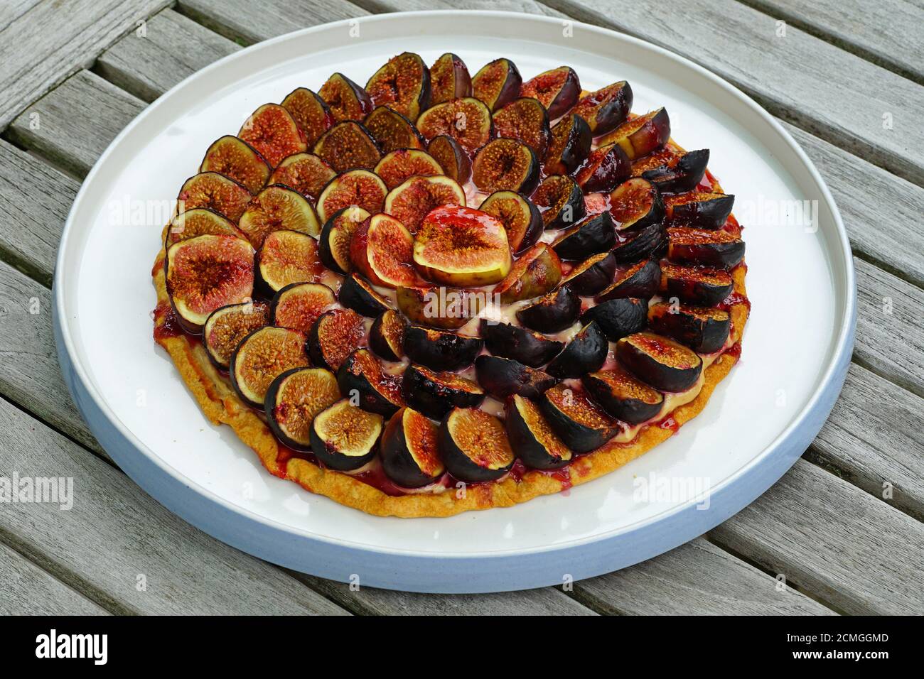 Fresh homemade fig and goat cheese galette tart Stock Photo Alamy