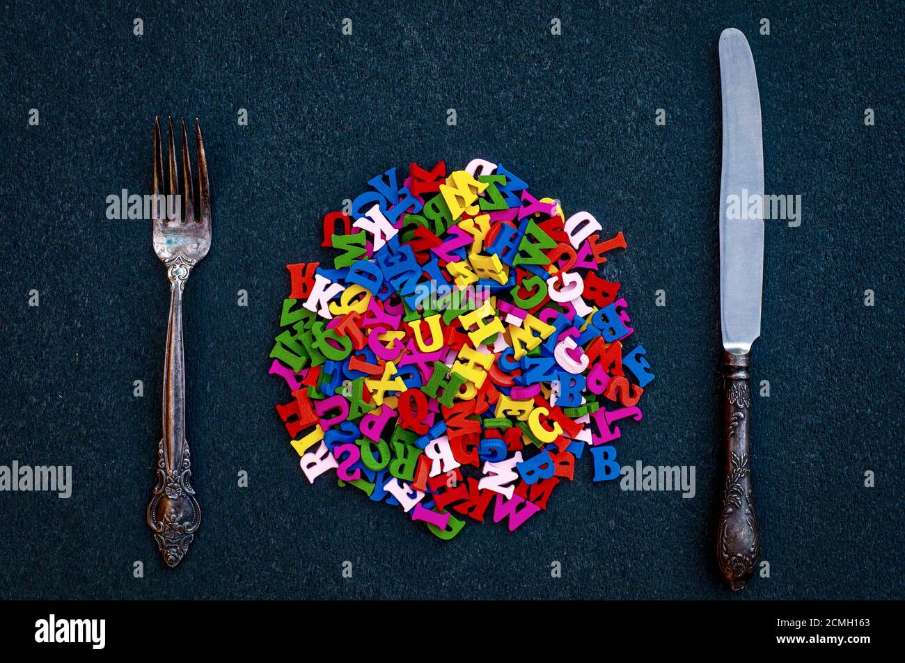 Fork alphabet hi-res stock photography and images - Alamy