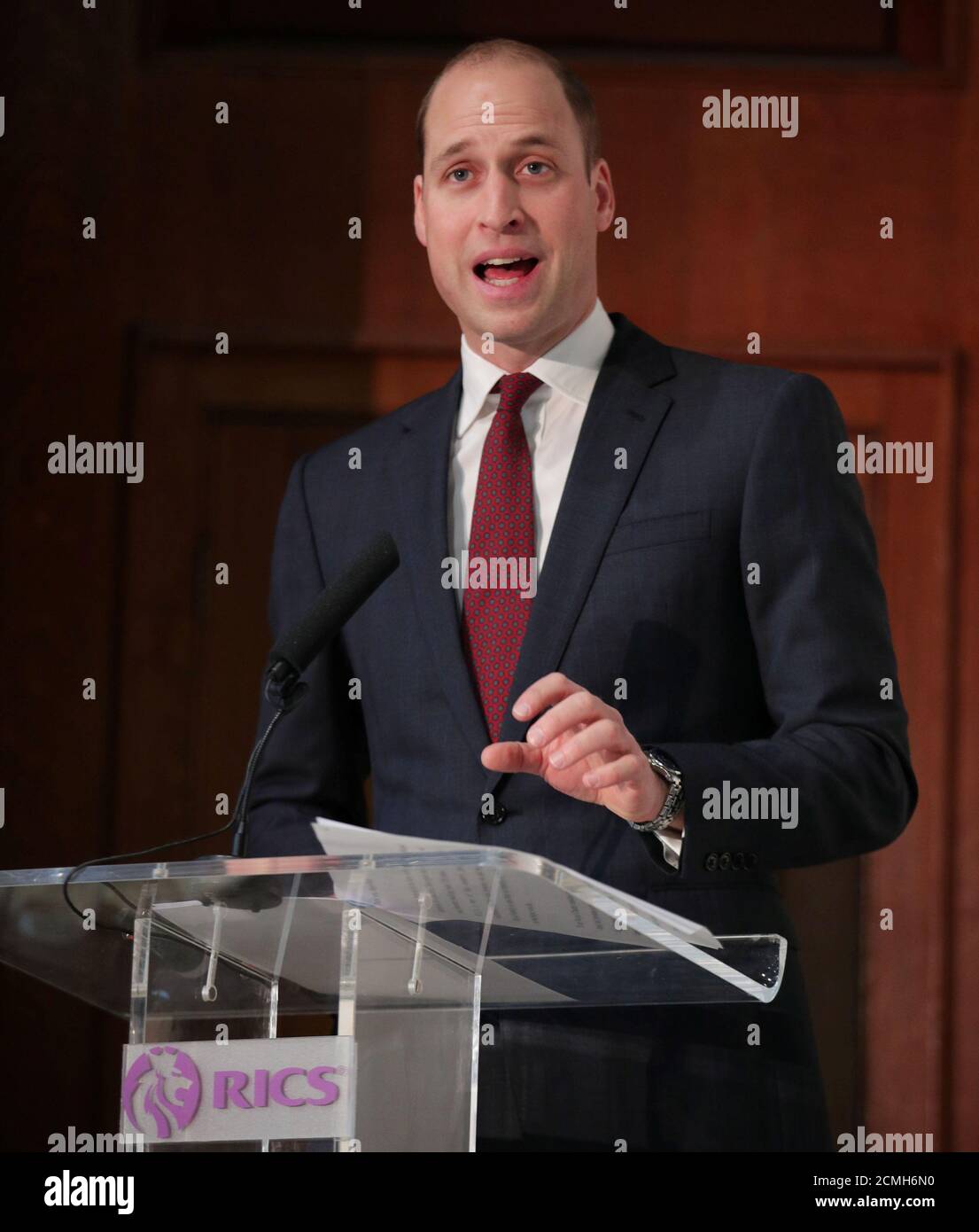 Britain's Prince William speaks at the launch of LandAid's Pledge150 campaign at the Royal Institution of Chartered Surveyors, in London, Britain, November 17, 2017. REUTERS/Yui Mok/Pool Stock Photo