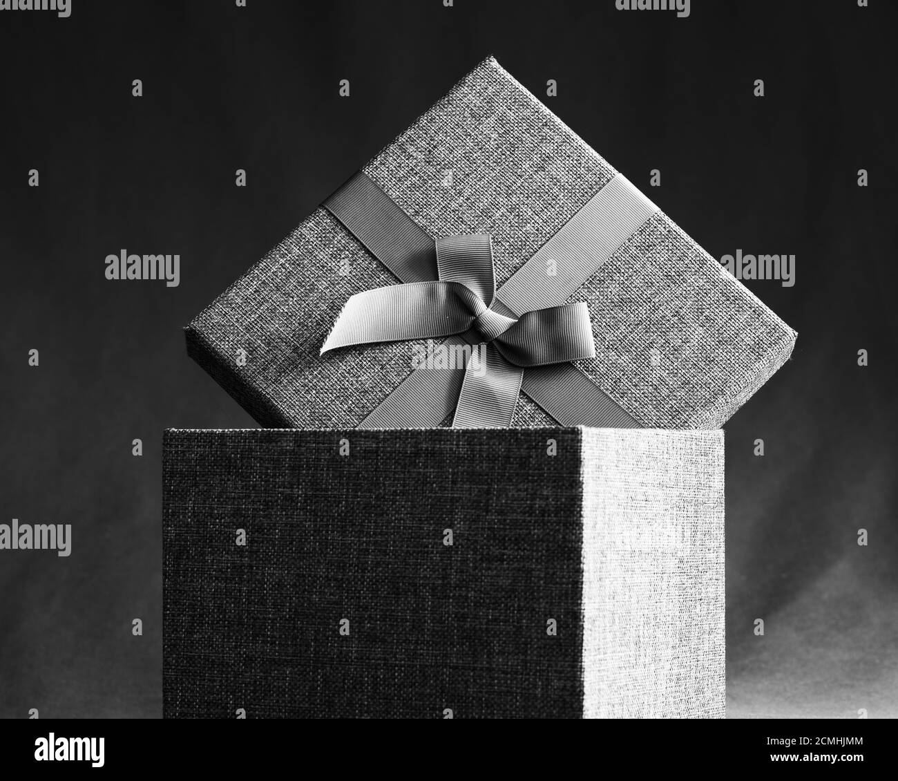 dark grey gift box Stock Photo