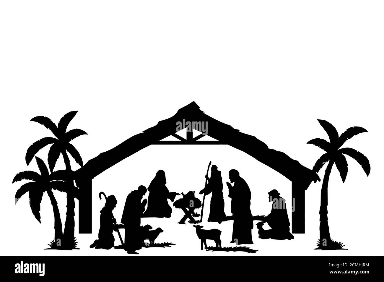Nativity scene Black and White Stock Photos &amp; Images - Alamy