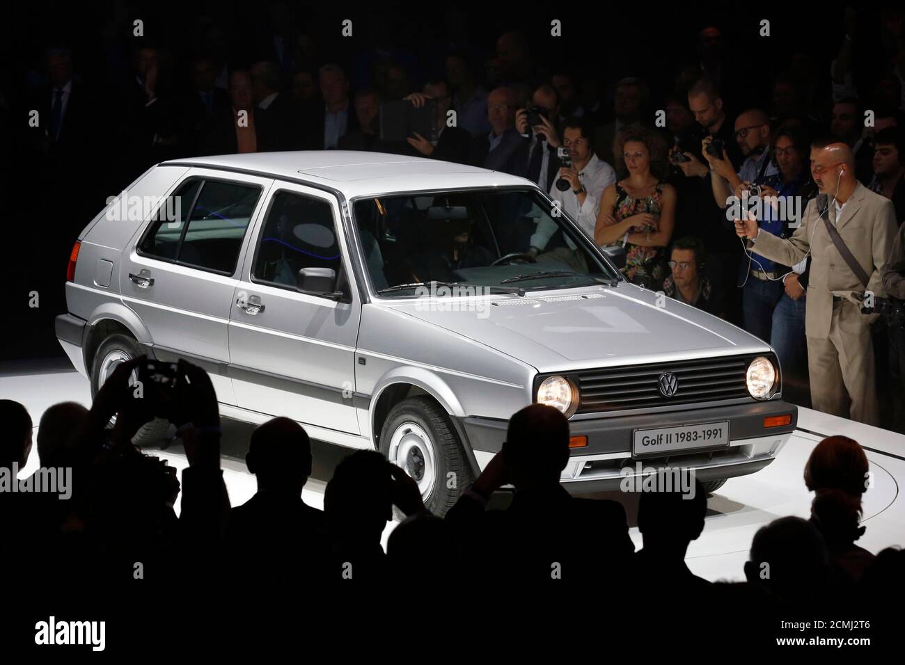The Volkswagen Golf II is presented before the launch of a new model in  Berlin September 4, 2012. The new model is planned to go on sale across  Europe in November, replacing