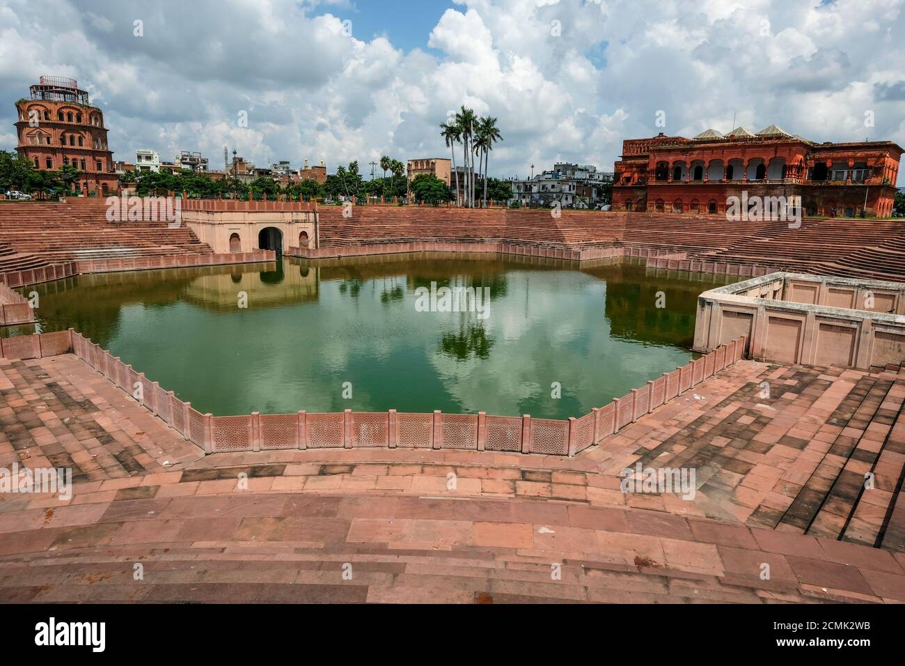 Lucknow, India September 2020 View of the manmade lake between the