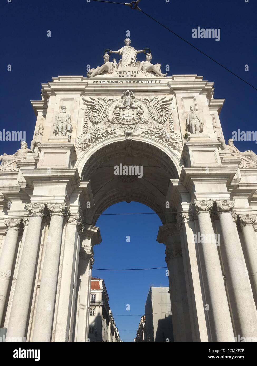 Arch of Rua Augusta in Lisbon Stock Photo